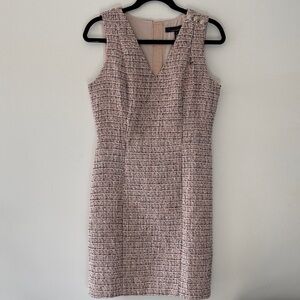 WHBM, Beige Tweed elegant dress NWT